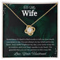 To My Wife Love Knot Necklace Gift