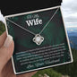 To My Wife Love Knot Necklace Gift