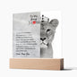 To My Loving Mom Acrylic Square Plaque With Night Light LED