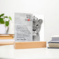 To My Loving Mom Acrylic Square Plaque With Night Light LED