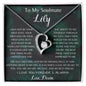 To My Soulmate Lily Forever Love Necklace