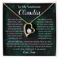 To My Soulmate Claudia Forever Love Necklace Gift From Your Love, Tom