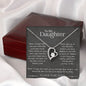 To My Daughter Forever Love Necklace | Never Give Up