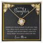 To My Daughter Love Knot Necklace