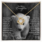 To My Daughter Love Knot Necklace