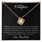 To My Daughter Love Knot Necklace Gift For Daughter From Dad