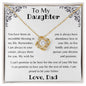 To My Daughter Love Knot Necklace