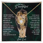 To My Daughter Love Knot Necklace