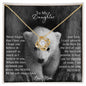 To My Daughter Love Knot Necklace