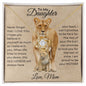 To My Daughter Love Knot Necklace Old Lioness
