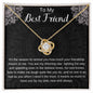 To My Best Friend Love Knot Necklace Christmas Gift For Friend