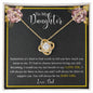 To My Daughter Love Knot Necklace Gift For Daughter From Dad Daughter Birthday Gift