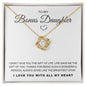 To My Bonus Daughter Love Knot Necklace