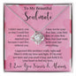 To My Beautiful Soulmate Love Knot Necklace | I Can't Live Without You