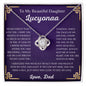 To My Beautiful Daughter Lucyonaa Love Knot Necklace | Never Forget That I Love You | Love, Dad