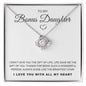 To My Bonus Daughter Love Knot Necklace