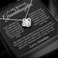 To My Beloved Granddaughter Love Knot Necklace | Always Be Brave And Strong