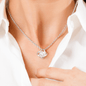 To My Beloved Granddaughter Love Knot Necklace | Always Be Brave And Strong