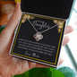 To My Daughter Love Knot Necklace