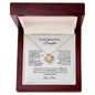 To My Beautiful Daughter Love Knot Necklace