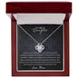 To My Daughter Love Knot Necklace