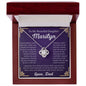 To My Beautiful Daughter Marilyn Love Knot Necklace | Never Forget That I Love You