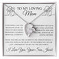 To My Loving Mom | Thank You For All The Sacrifice | I Love You, Your Son, Jacob | Forever Love Necklace