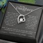 To My Daughter Forever Love Necklace | Never Give Up