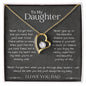 To My Daughter Forever Love Necklace | Never Give Up