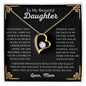 To My Beautiful Daughter Necklace Gift For Daughter Birthday Gift For Daughter From Mom
