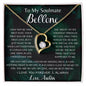 To My Soulmate Bellone Forever Love Necklace | I Found My Missing Piece