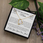 To My Loving Mom | Thank You For All The Sacrifice | I Love You, Your Son, Jacob | Forever Love Necklace