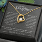 To My Daughter Forever Love Necklace | Never Give Up
