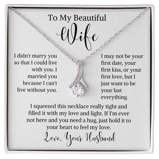 To My Wife Alluring Beauty Necklace Gift For Wife