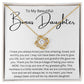 To My Beautiful Bonus Daughter Love Knot Necklace From Mom