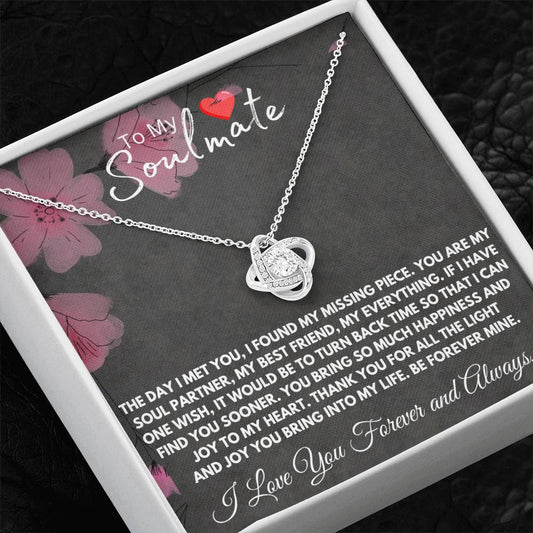 To My Soulmate Love Knot Necklace | My Soul Partner