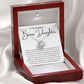 To My Beautiful Bonus Daughter Love Knot Necklace From Mom