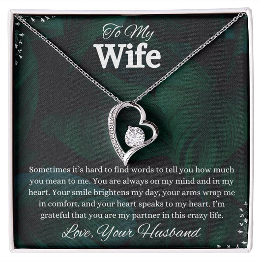 To My Wife Forever Love Necklace Gift