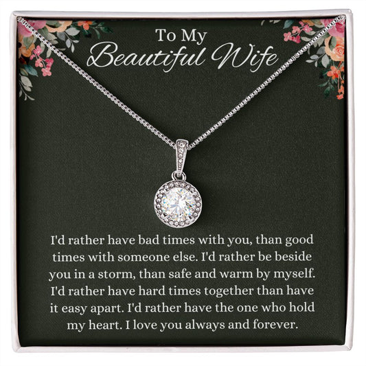 To My Beautiful Wife Eternal Hope Necklace