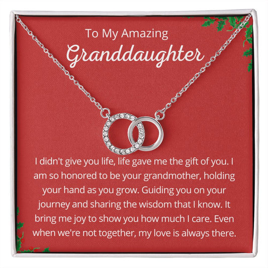 To My Amazing Granddaughter Perfect Pair Necklace