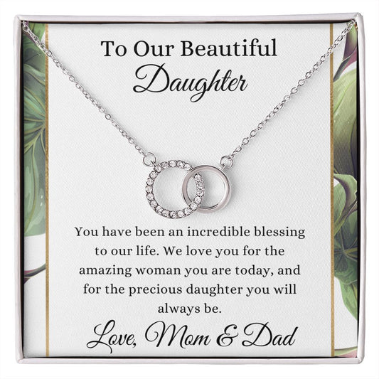 To Our Beautiful Daughter Perfect Pair Necklace