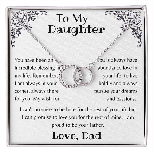 To My Daughter Perfect Pair Necklace