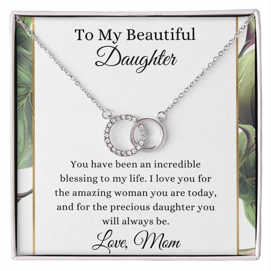 To My Beautiful Daughter Perfect Pair Necklace