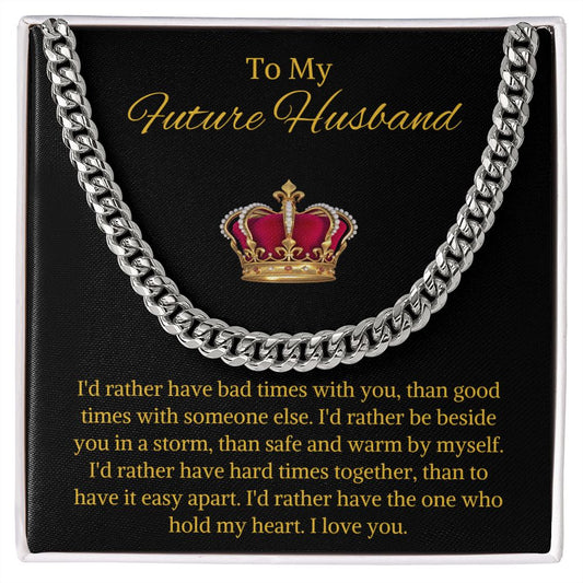 To My Future Husband Cuban Link Chain