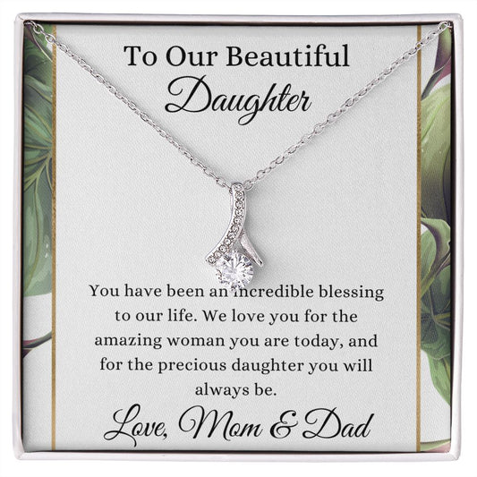 To Our Beautiful Daughter Alluring Beauty Necklace