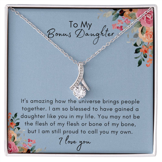 To My Bonus Daughter Alluring Beauty Necklace