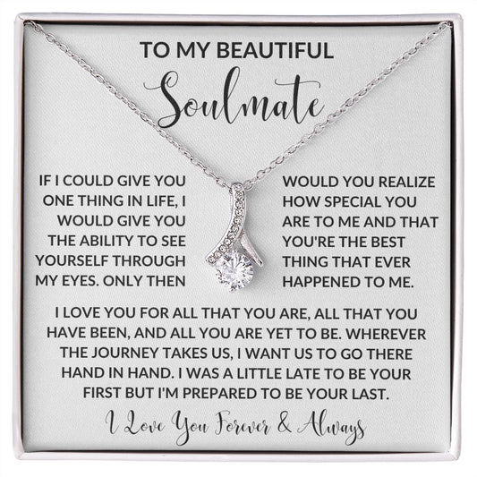 To My Soulmate Alluring Beauty Necklace Gift For Soulmate Wife Perfect Christmas Gift For Soulmate