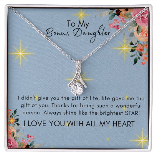 To My Bonus Daughter Alluring Beauty Necklace