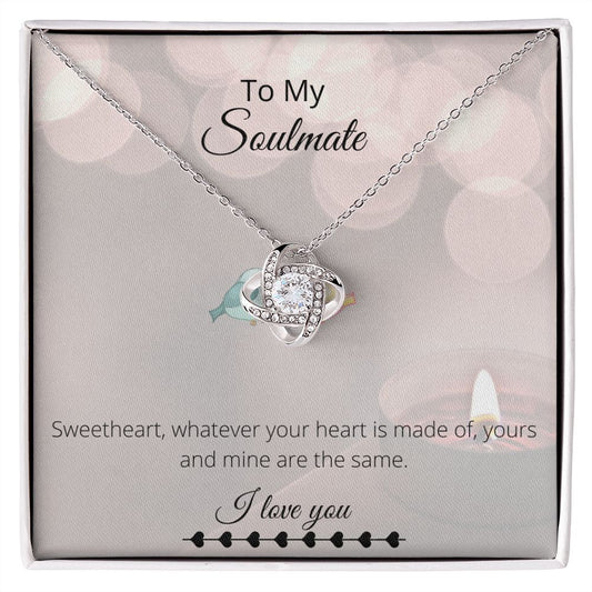 To My Soulmate Love Knot Necklace