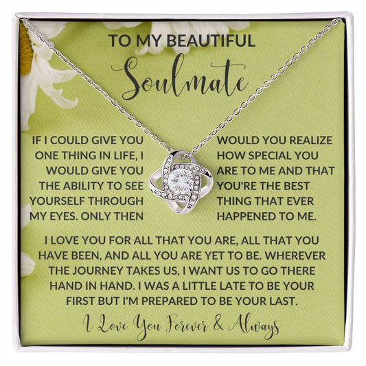 To My Soulmate Love Knot Necklace Gift for Wife | Perfect Christmas Gift For Wife And Girlfriend